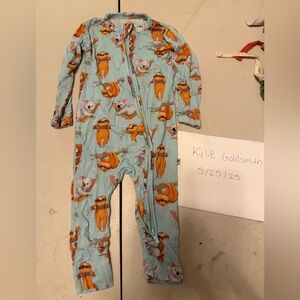 Bums and Roses Zippie Bamboo Koala Bear Sloth Blue